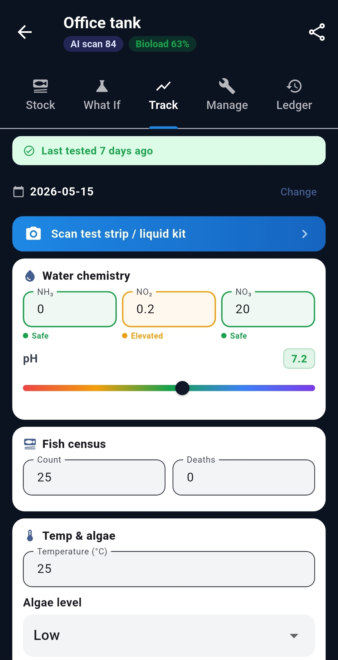 Water quality tracking