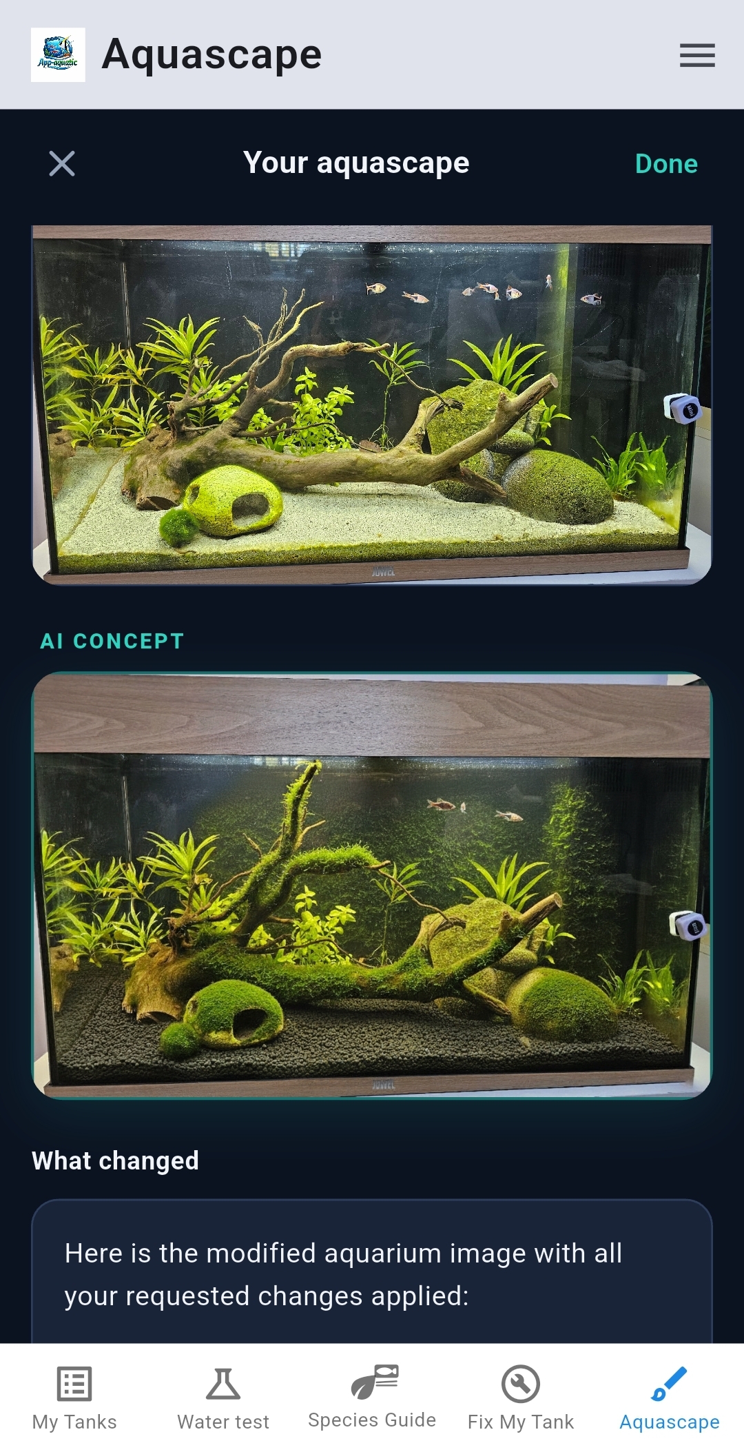 Aquascape results