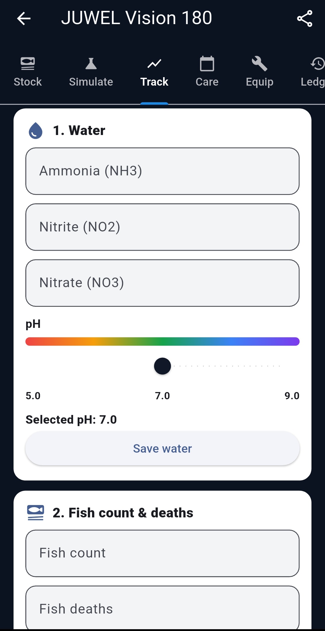 Water quality tracking