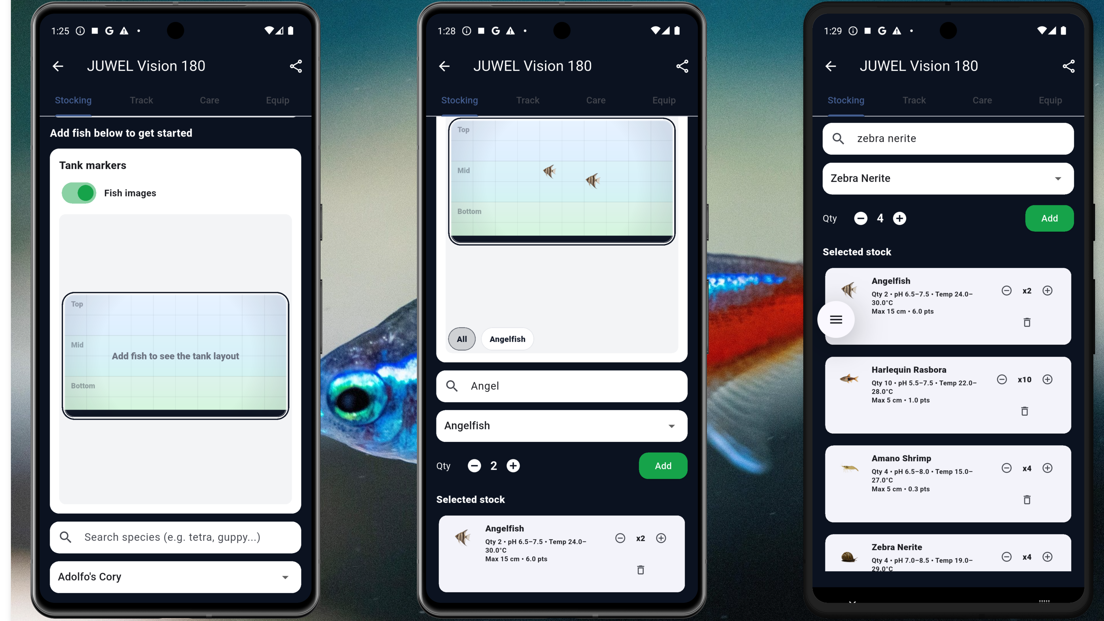 Add fish screen in App-aquatic