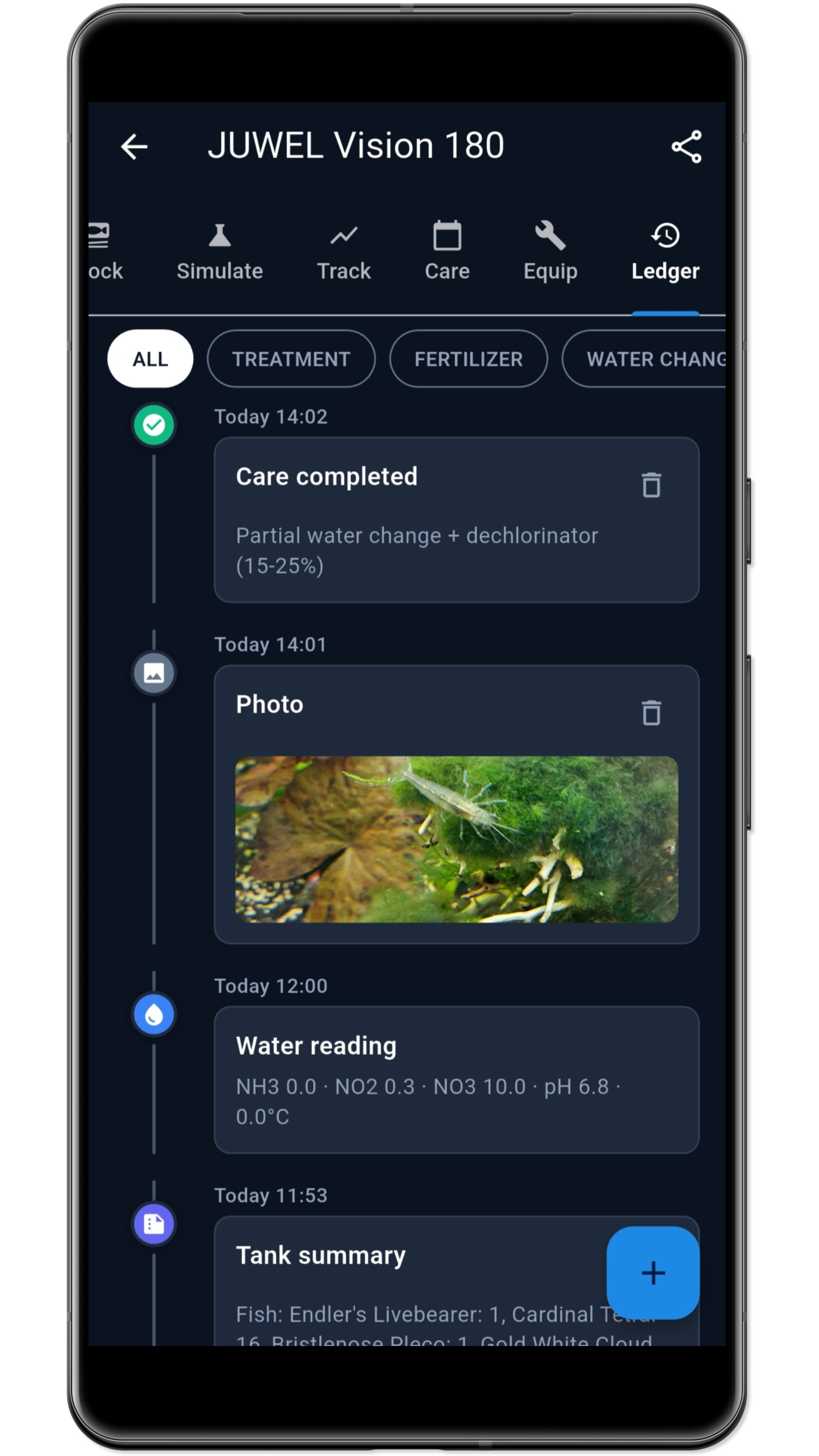 Your tank's memory fully automated
